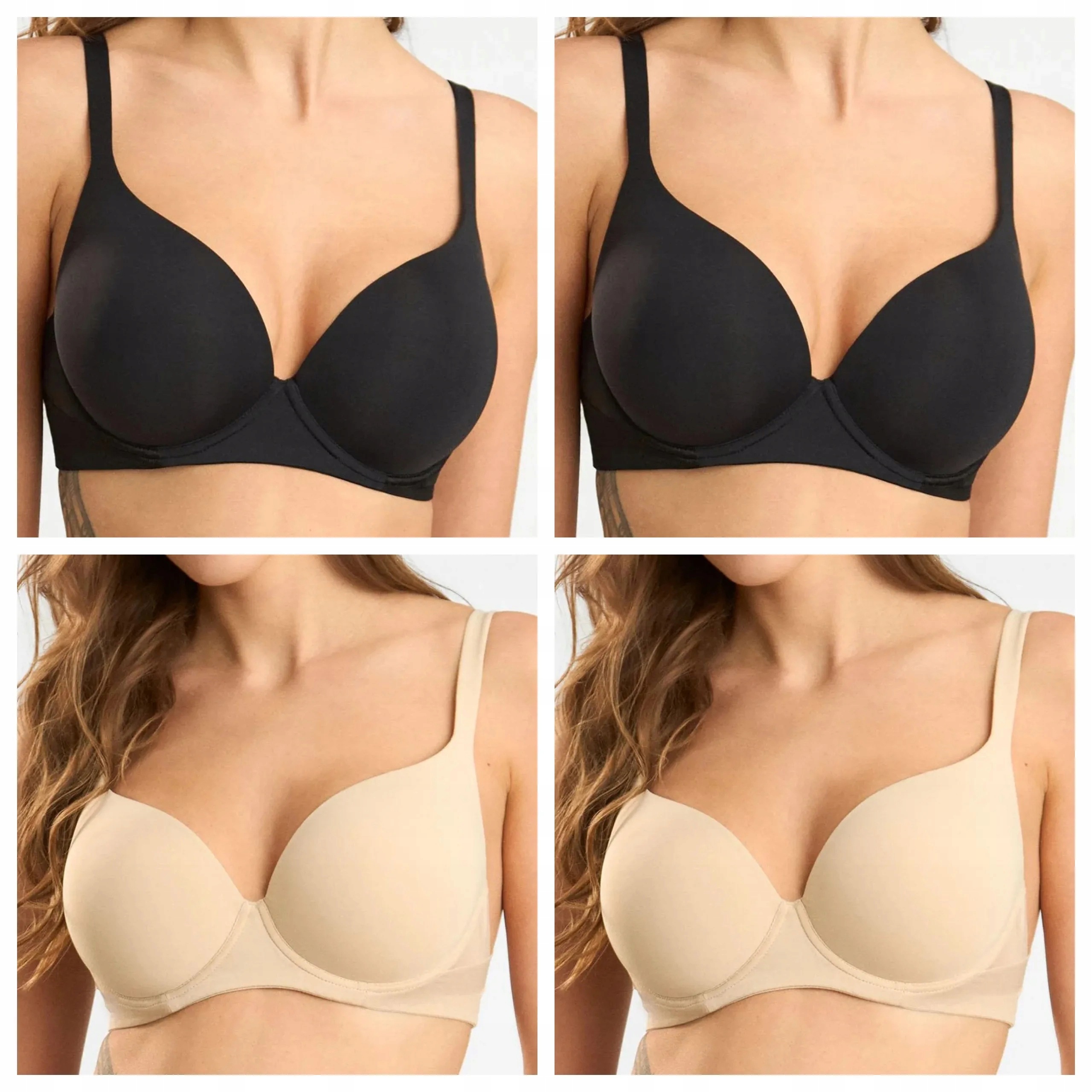 4x Podprsenka Lormar Plunge Extra 1907 2x béžová 2x černá 85C