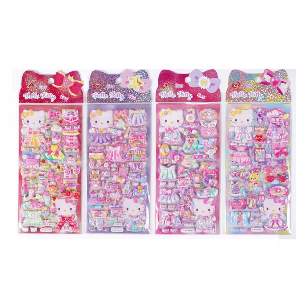 Samolepky Hello Kitty a přátelé, Hello Kitty Puffy Assortment (20)