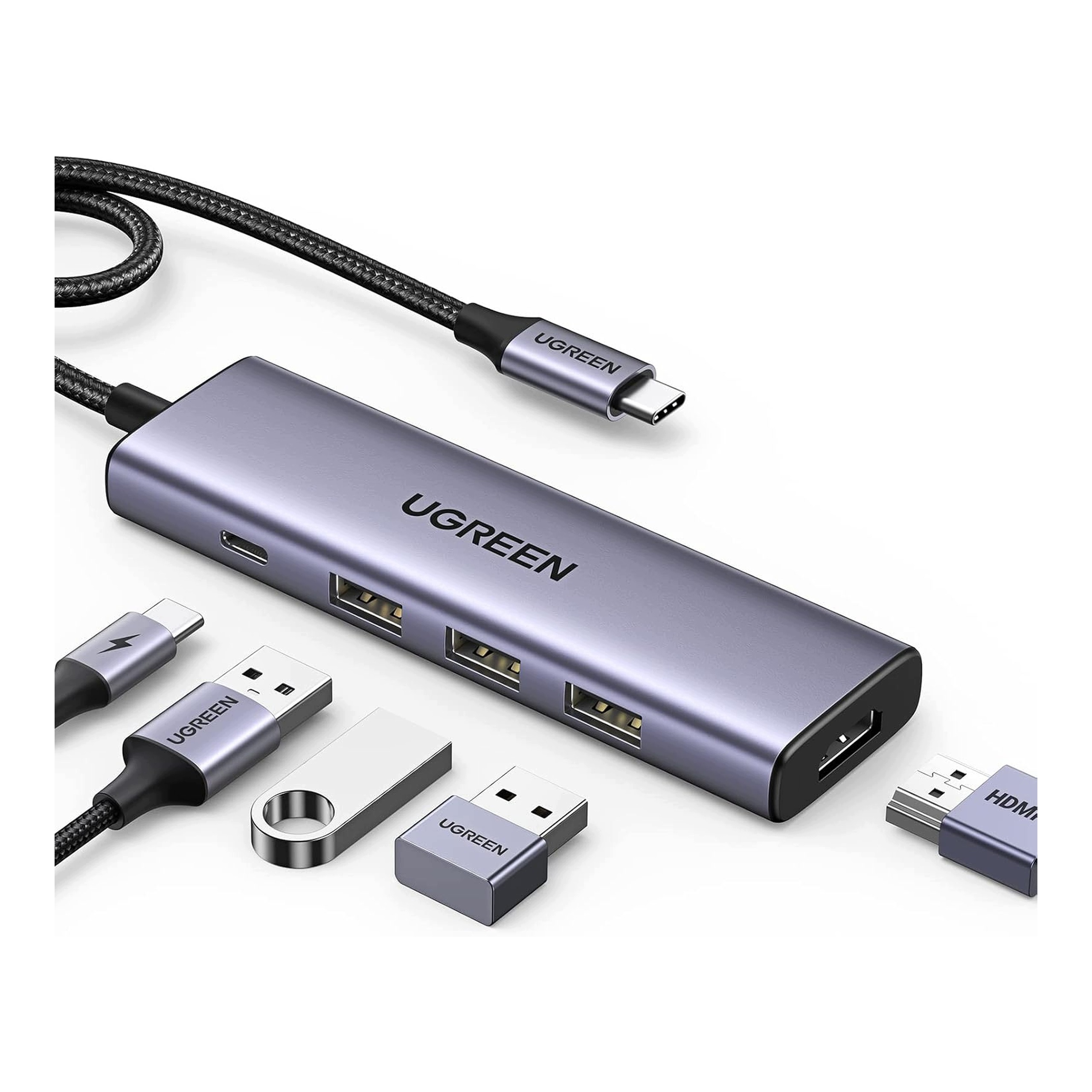 Rozbočovač Usb-c Hub Ugreen CM511 Hdmi 4K 60HZ 3XUSB 3.0 5GBPS Pd 100W