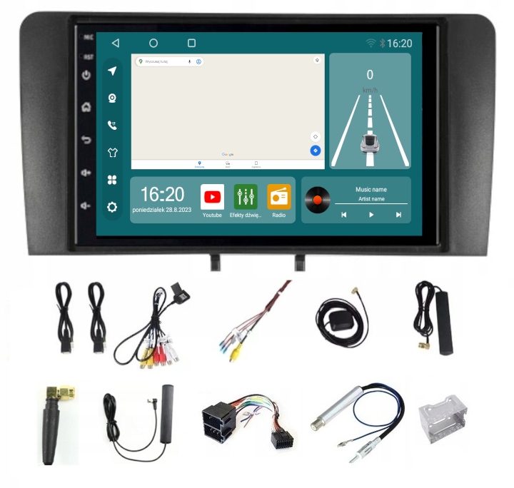Rádio Navigace Android Usb Wifi Bt Audi A3 8P 2003-2012 8GB 256GB Sim