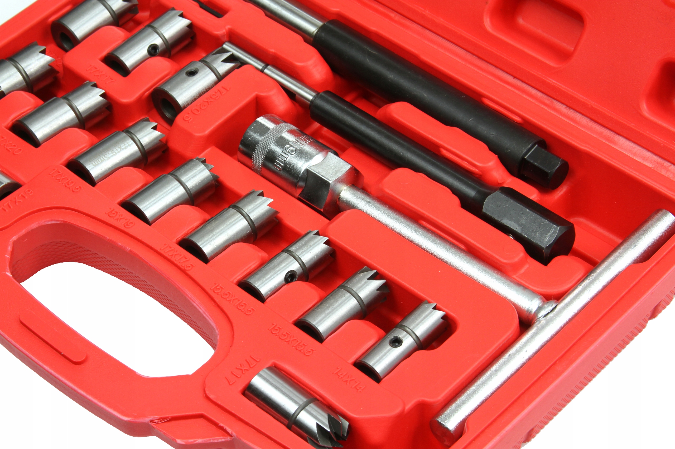 FREZY FREZ DO CZYSZCZENIA GNIAZD WTRYSKIWACZY WTRYSKÓW ZESTAW 17 ELEMENTÓW Marka Mar-Pol