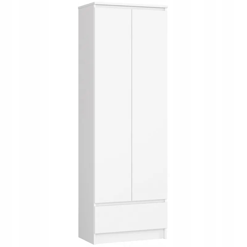 

Szafa Regał Biurowy Książki R 60cm 2D 1SZ Biała