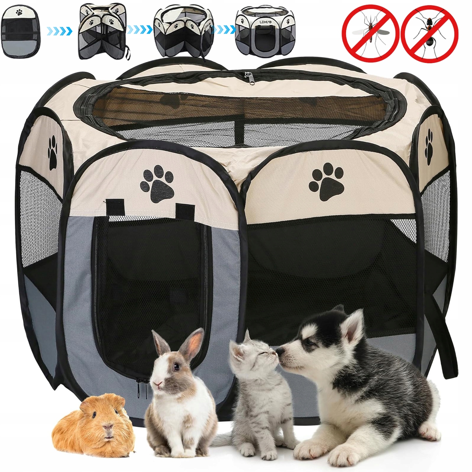 Levně Přepravka Pro Zvířata Psa Kočku Králičí Klec Kotec Box Voděodolný 74 CM