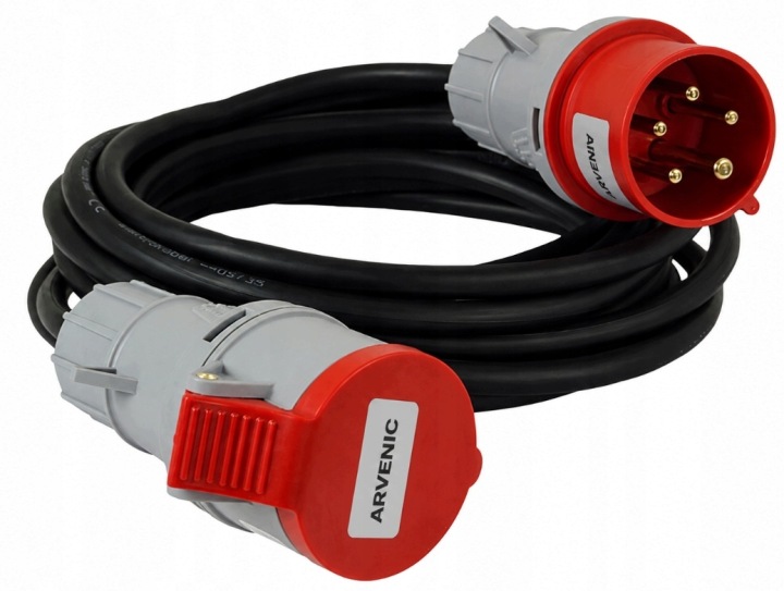Prodlužovací Kabel Silný Elastický Stavební 5x2,5 40 m 32A 400V Arvenic