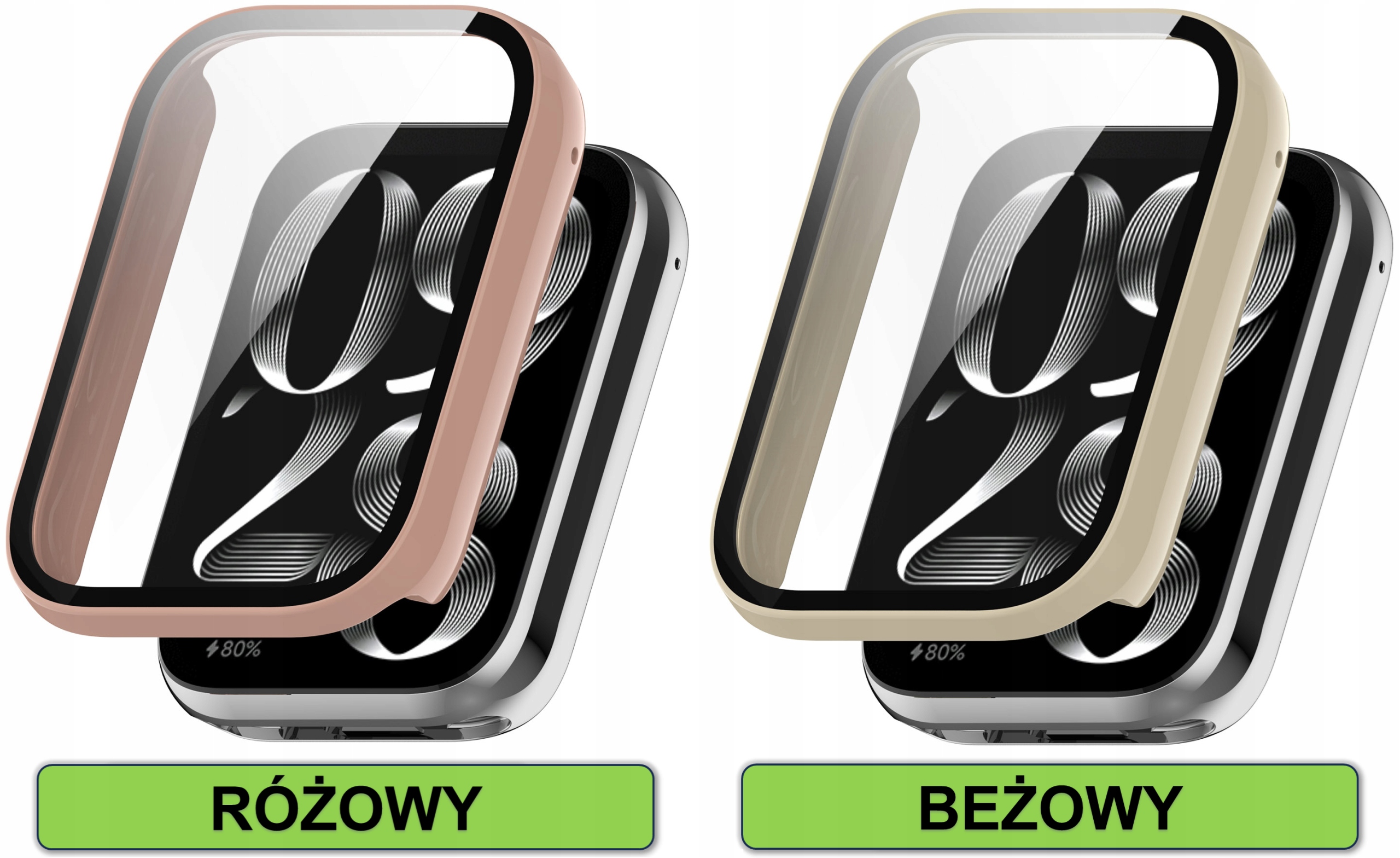 ETUI OCHRONNE + SZKŁO HARTOWANE 2w1 DO XIAOMI MI BAND 8 PRO | 6 KOLORÓW Pasuje do modelu Smart Band 8 Pro