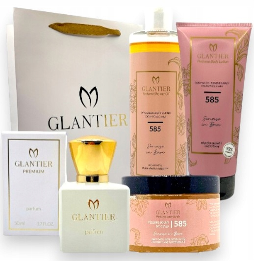 Glantier Sada 585 Exclusive Parfém Premium Peeling Olej Balzámová taška