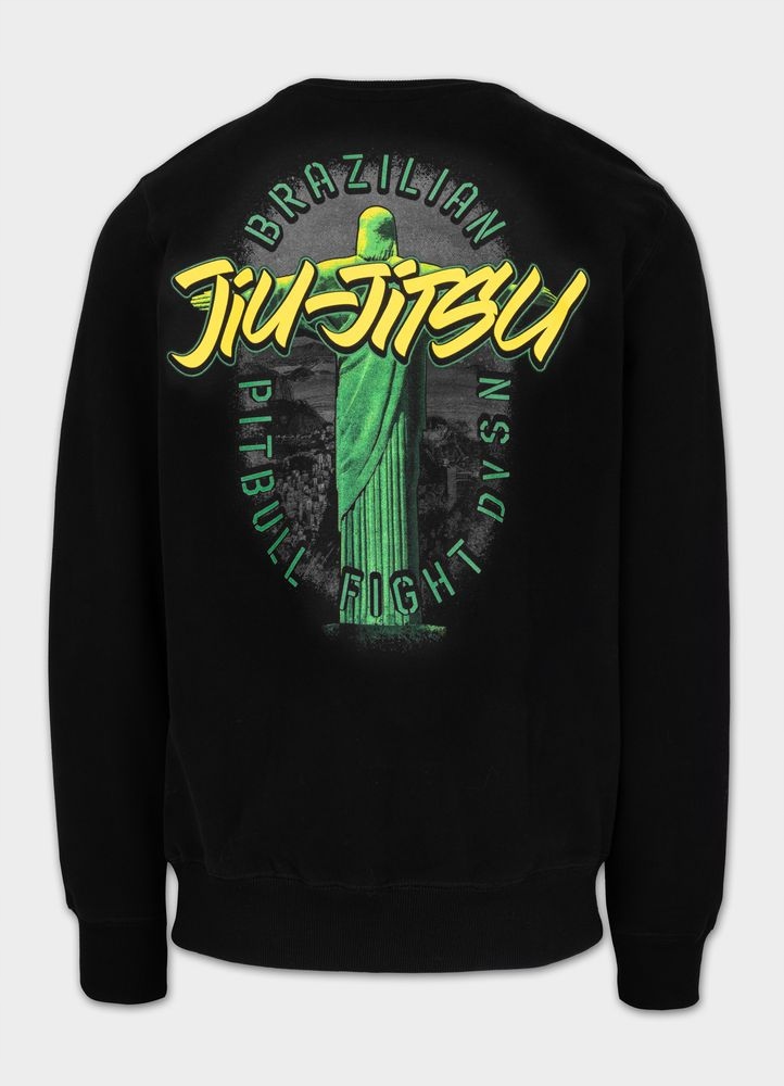 Pánská Mikina Pitbull Bjj Fight Dvsn Potisk Jiu Jitsu Pro Každodenní Nošení bez kapuce