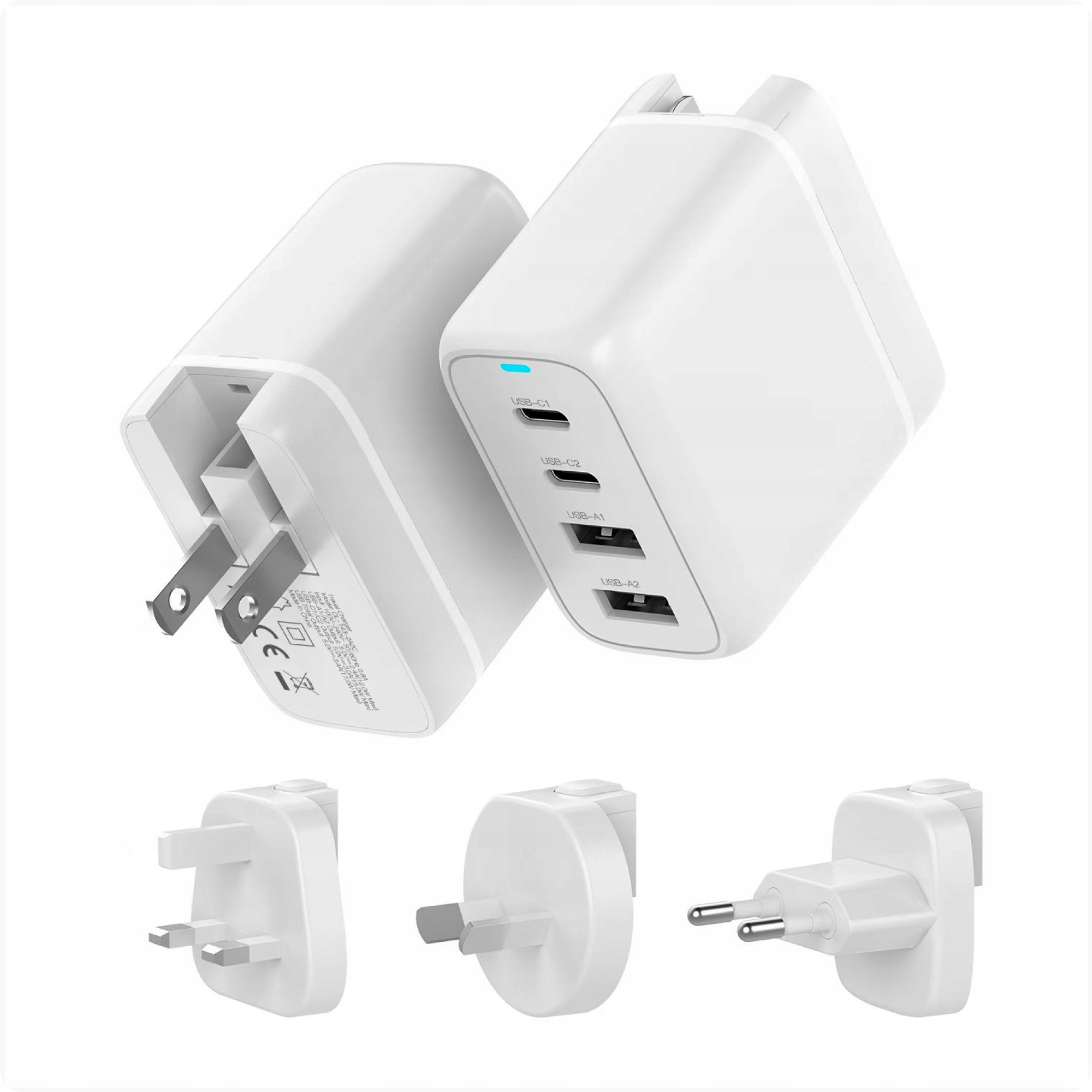 Voomy Travel Y42 Modułowy adapter podróżny porty Usb 2 Usb-c 2 Usb-a Biały