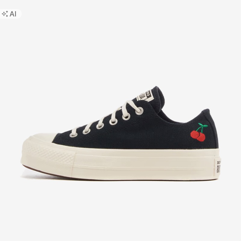 Converse Lift Černé Tenisky S Vyšívaným Květem 37,5 U3A