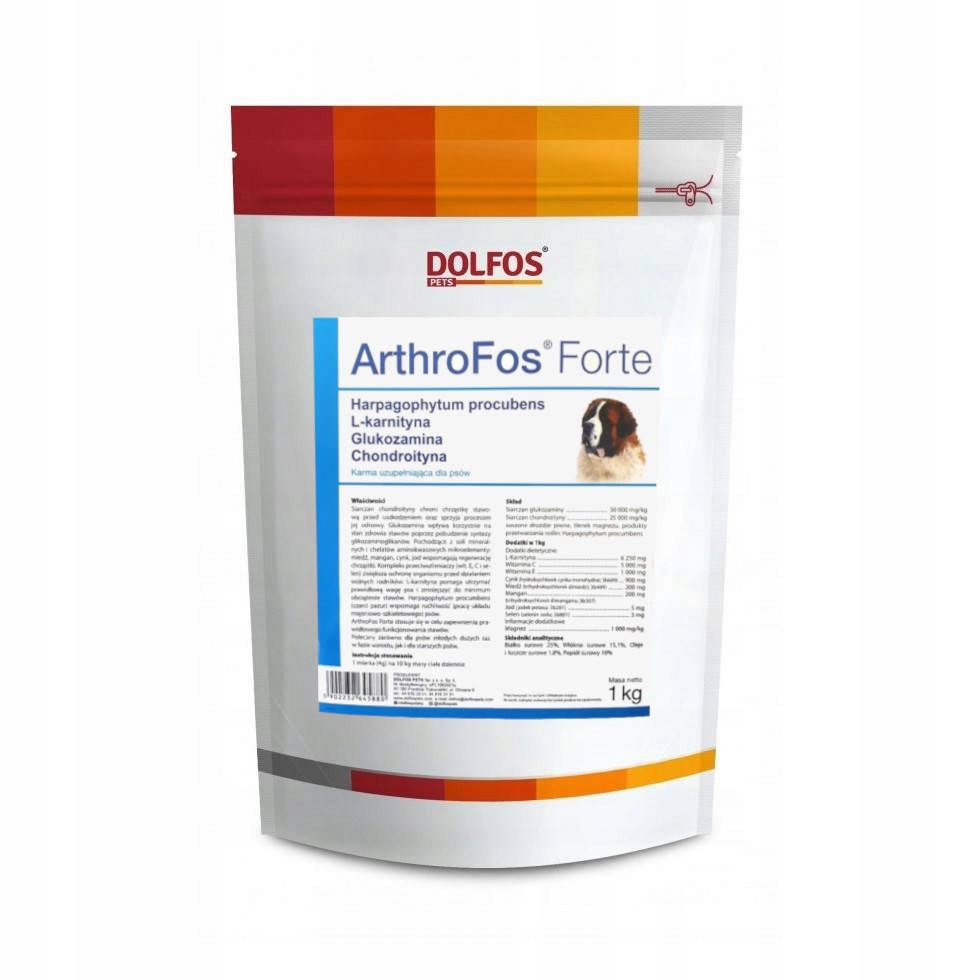 

Dolfos Arthrofos Forte Glukozamina Dla Psów 1KG