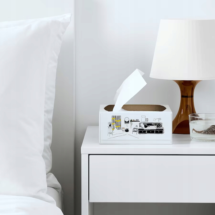 SERWETKI PAPIEROWE BIAŁE W BUDEŁKU 16x32cm FAMILJ Marka Ikea