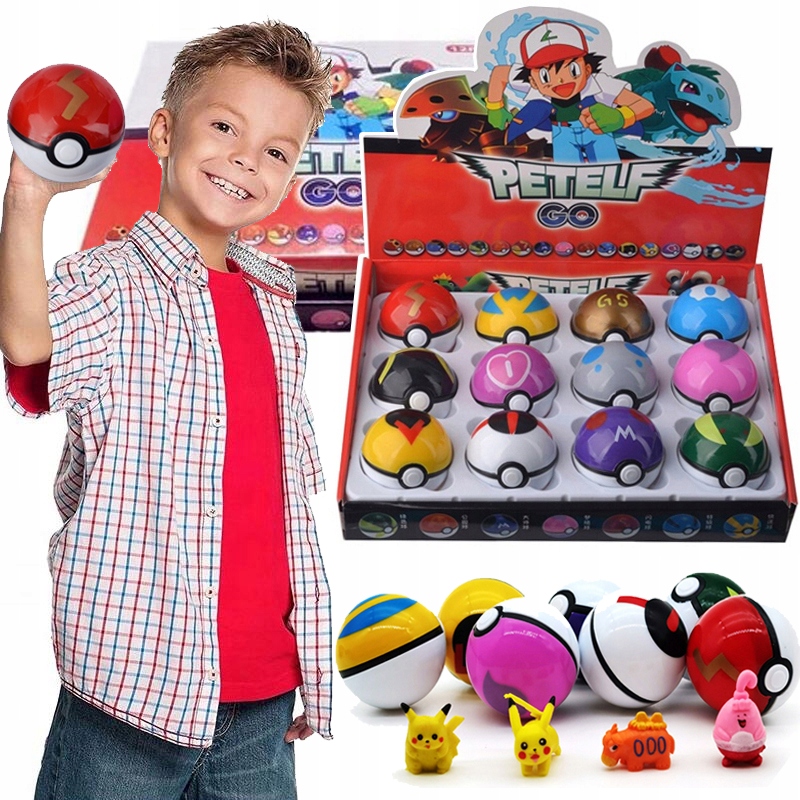 

12 Szt Pokemon Go Gra Pokeball ZABAWKA+12x Figurka