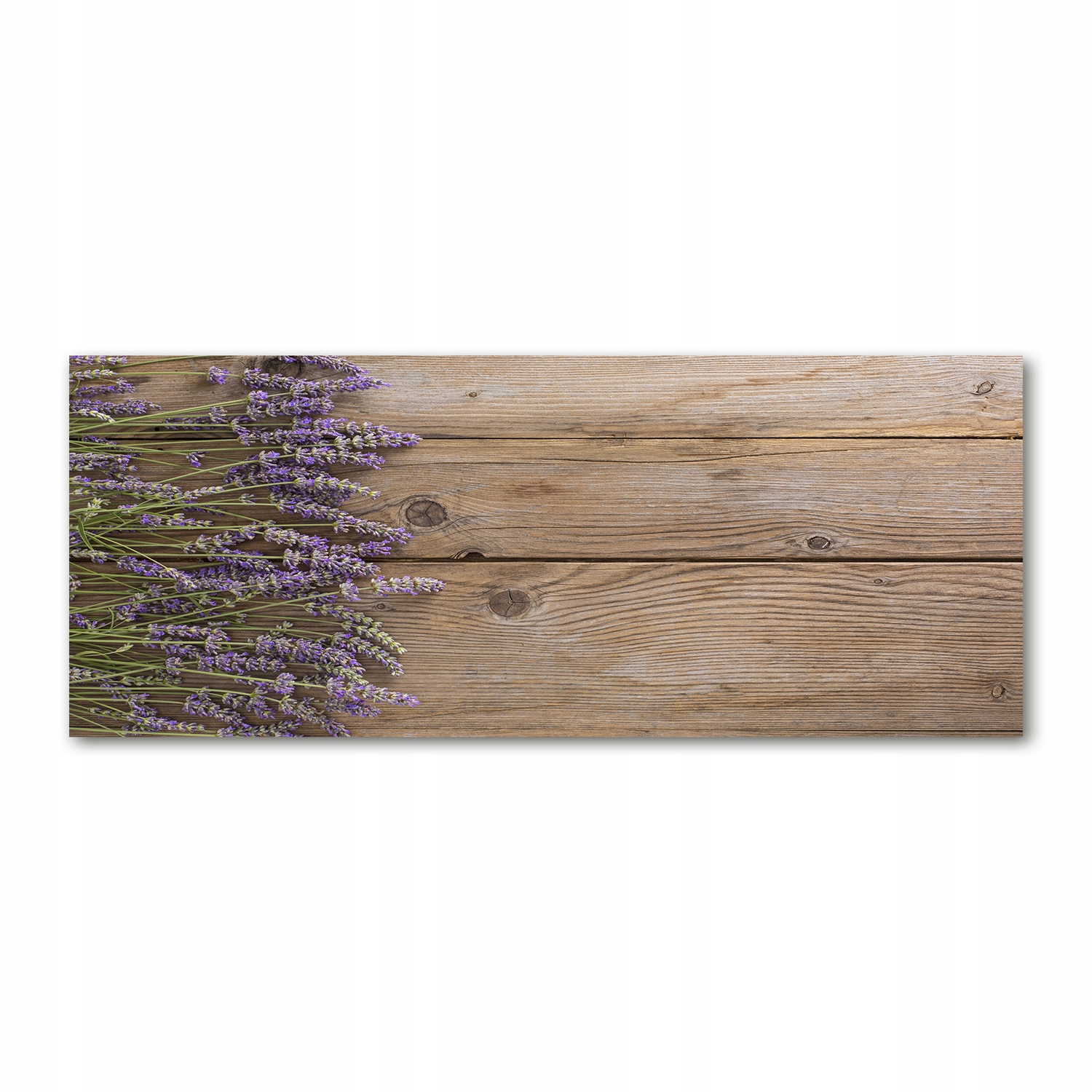 

Foto obraz szkło akryl Lawenda na drewnie 125x50cm
