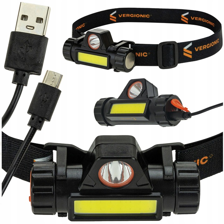 

Latarka Led czołowa akumulatorowa Usb warsztatowa