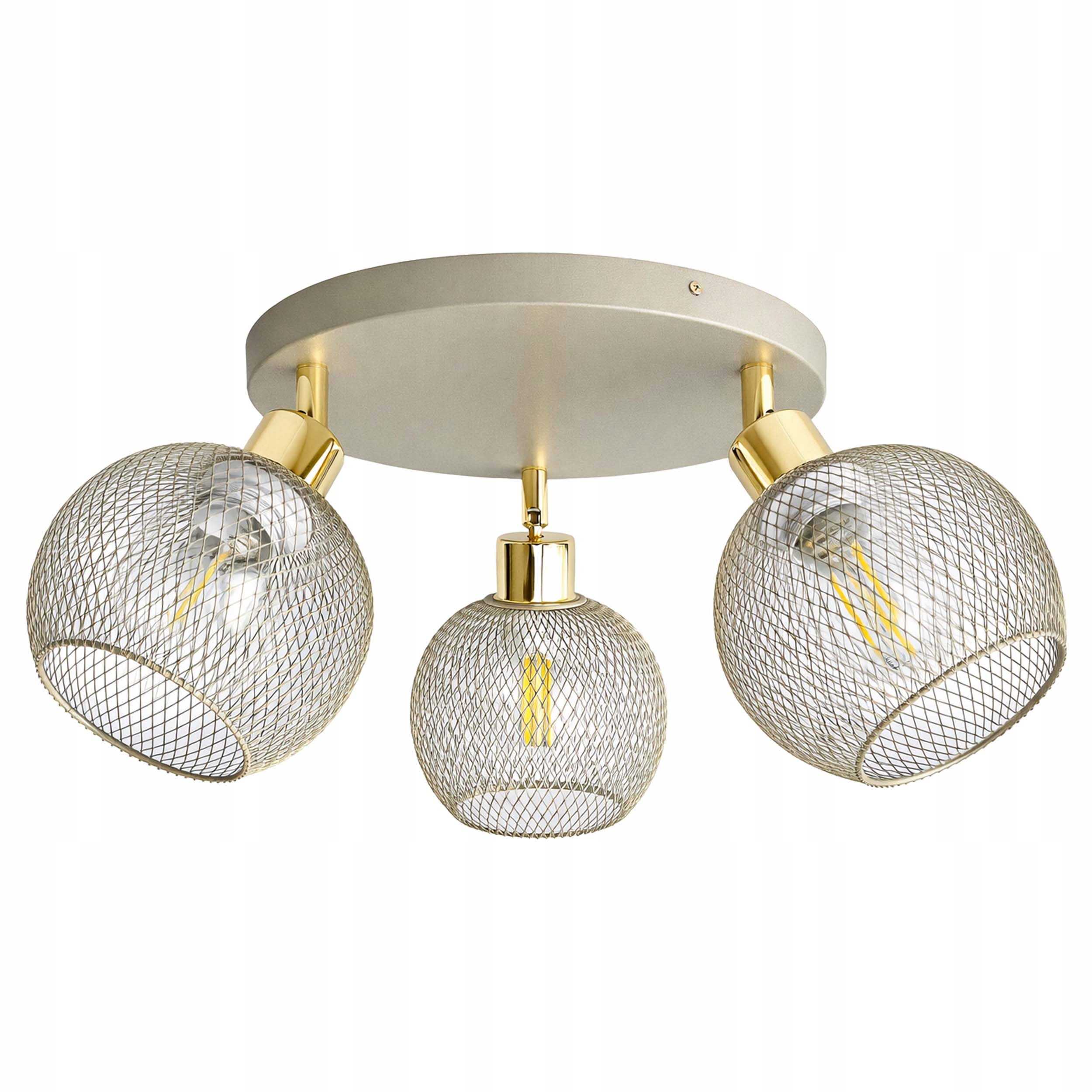Stropní Svítidlo Stropní Svítidlo Lustr 3xE27 Béžová Kašmír Loft Edison do pokoje