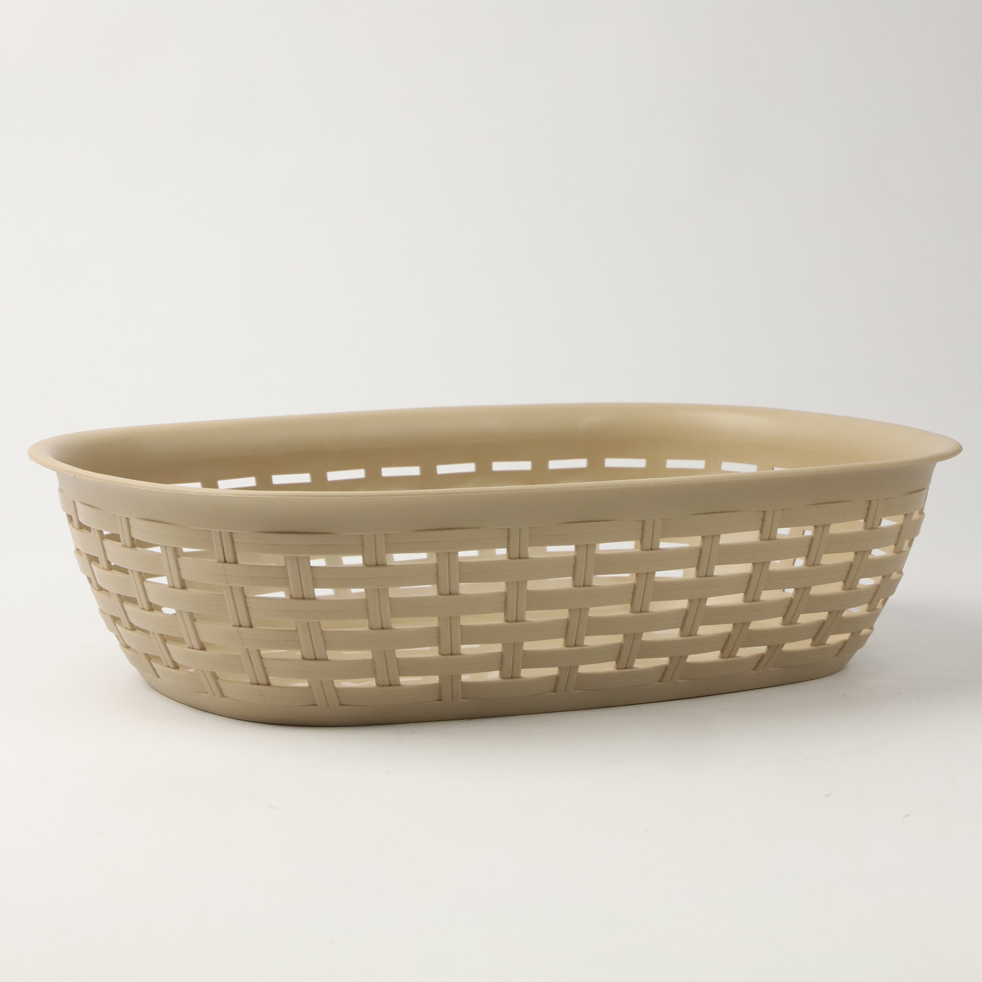 KOSZYK RATAN BEŻOWY NA PIECZYWO OWOCE POJEMNIK ORGANIZER DO PRZECHOWYWANIA
