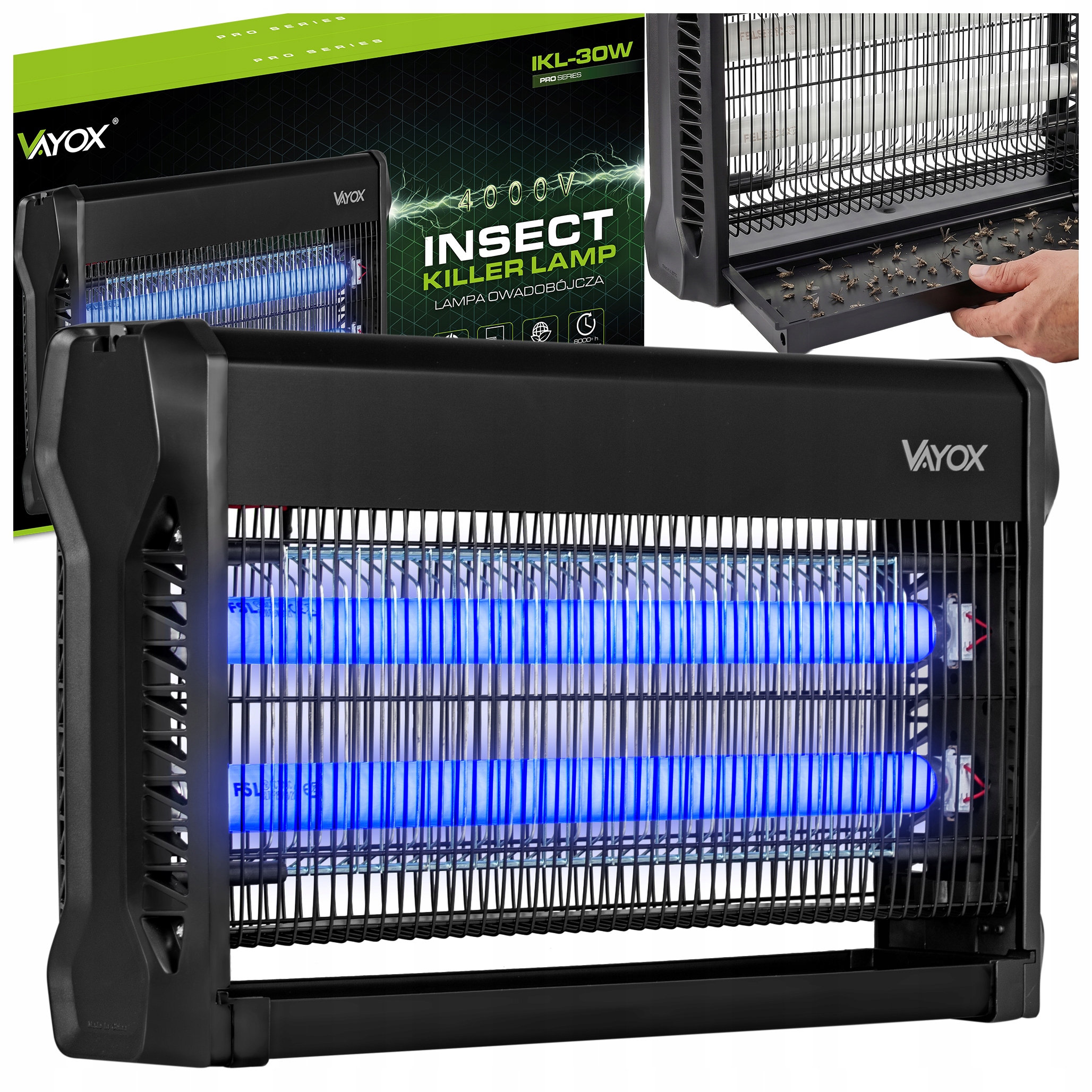 Insekticidní Lampa Proti Komárům Mouchy 30W Elektrická Uv Past Pro Vayox