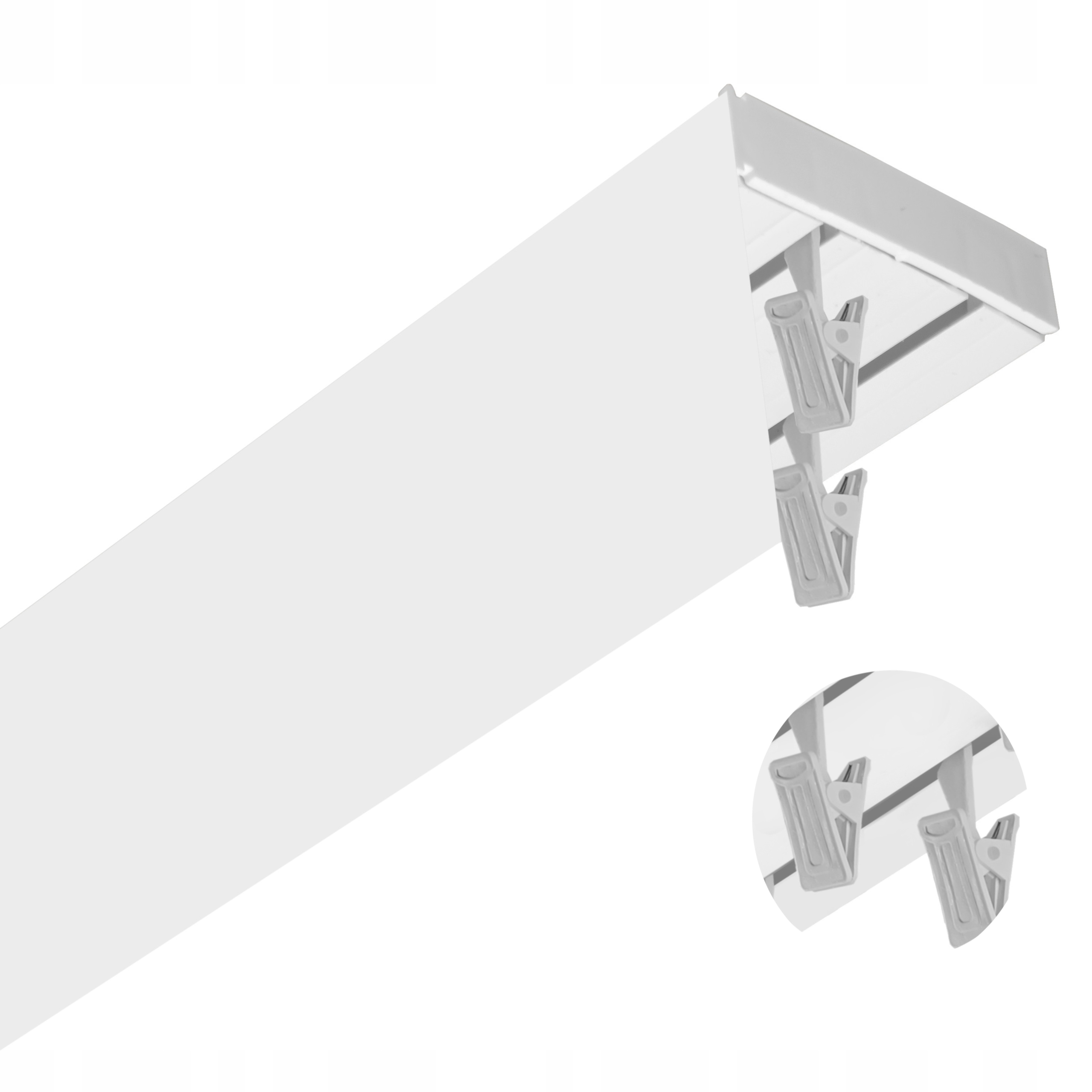 Stropní Lišta Elegance Pvc dvoukolejná 360 cm Kpl žabky Maskovač 5 cm