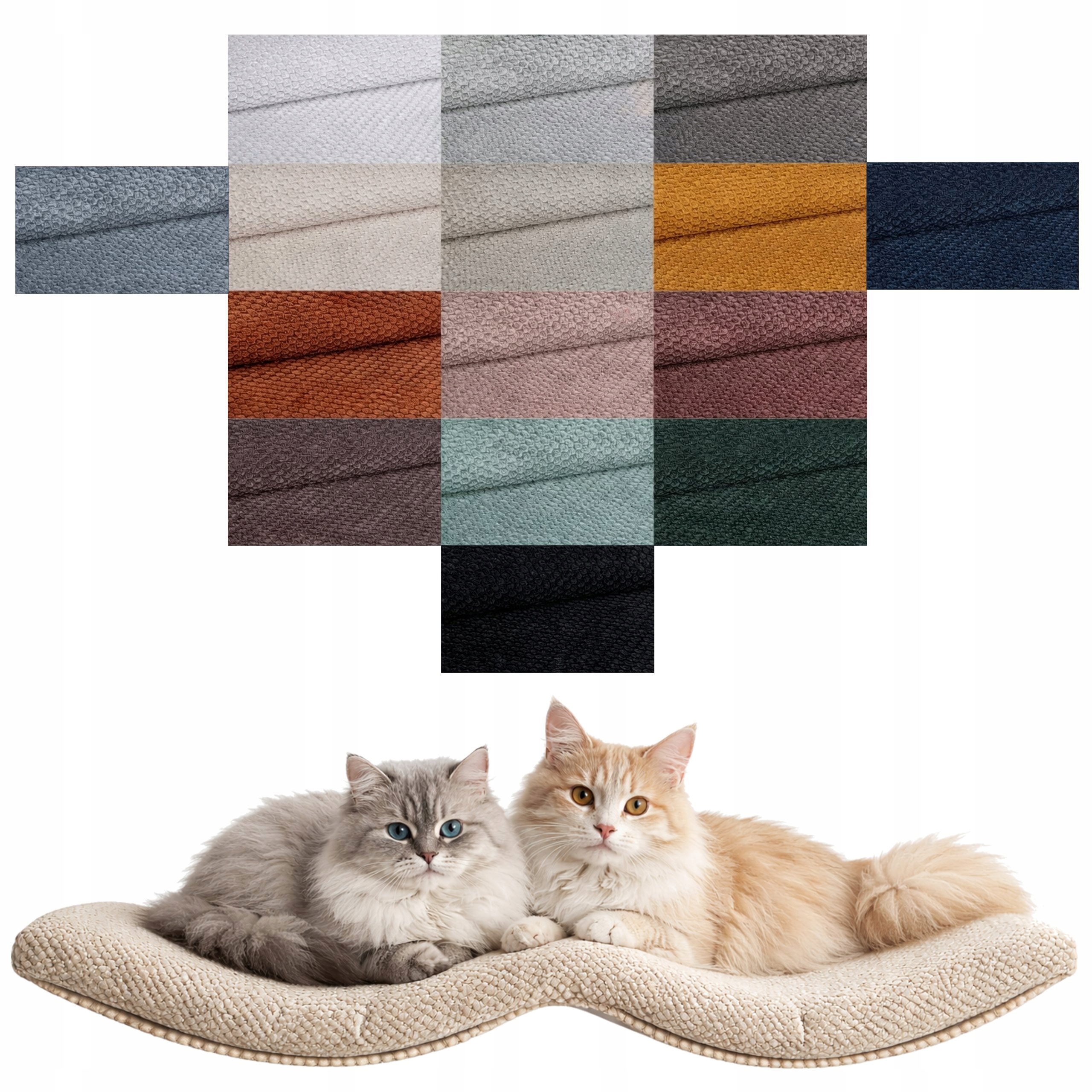 Levně Nástěnná Police Pro Kočky Závěsná Dvojitý Oblouk 100 CM x 32 CM x 4 CM Pelíšek