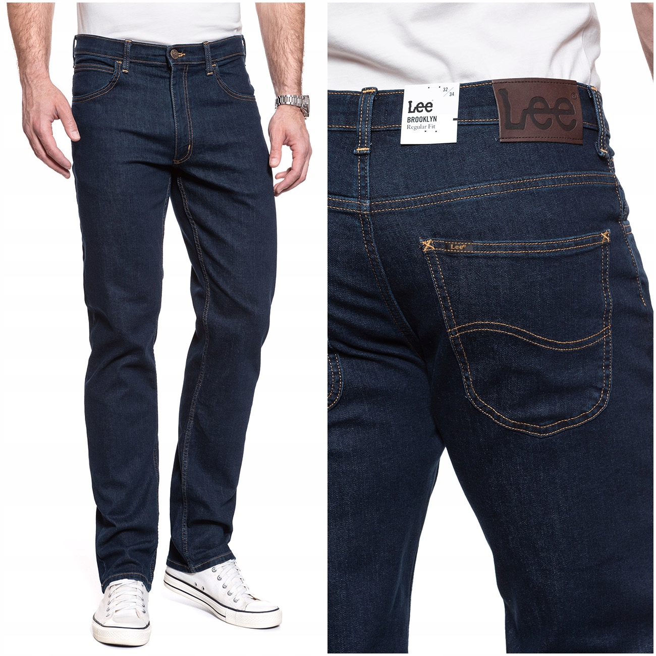 

Lee Brooklyn Męskie Spodnie Jeansy Proste W36 L32