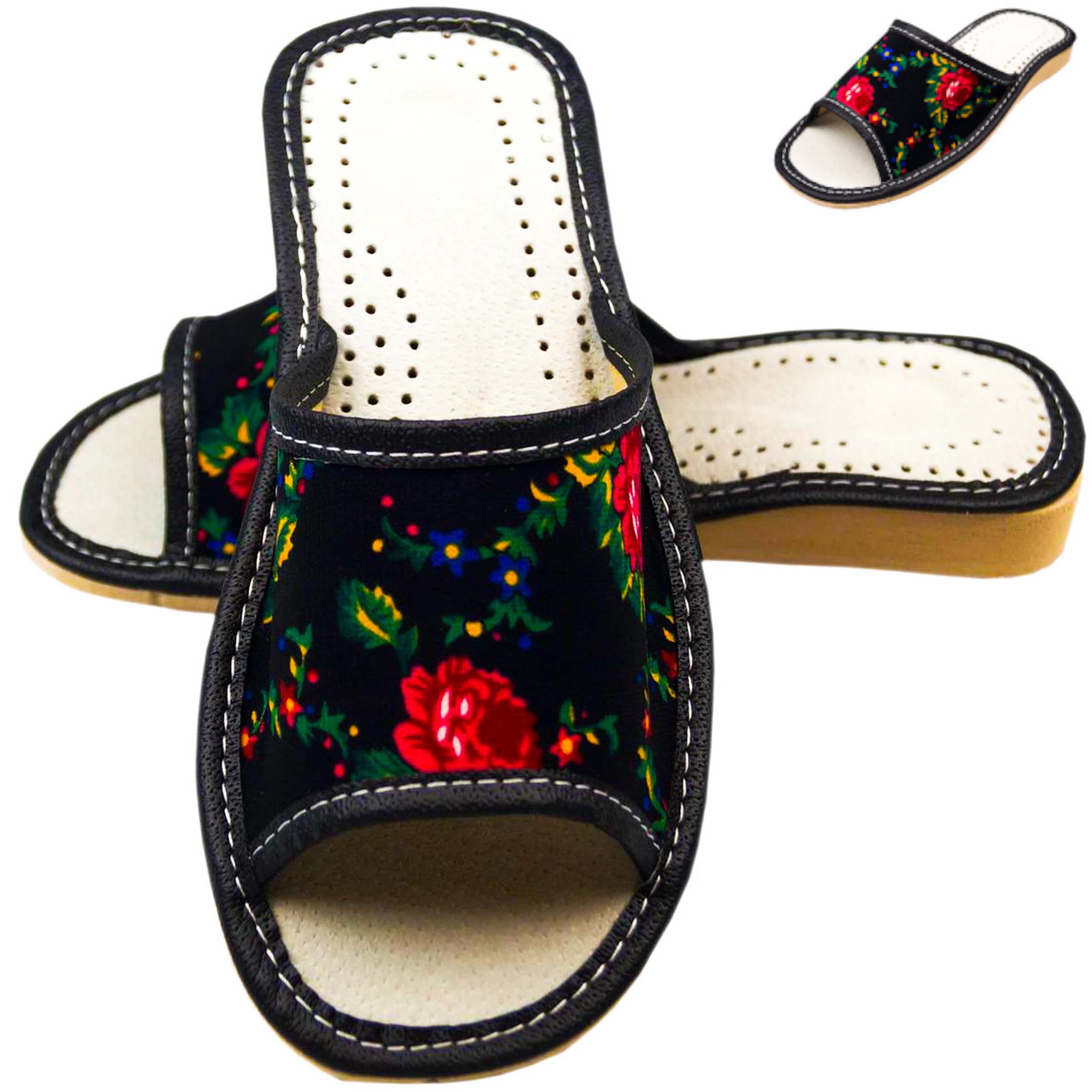 

Kapcie damskie, Pantofel skórzane góralskie