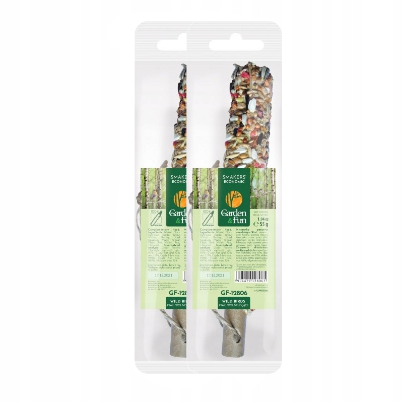 UNIWERSALNA KOLBA ZIARNO DLA PTAKÓW KARMA POKARM CAŁOROCZNY SMAKERS (2 SZT) Kod producenta POKARM KOLBA KARMA DLA PTAKÓW