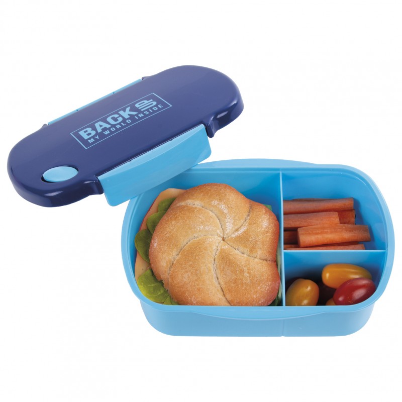 

Lunchbox 500ml Niebieski Bpa Free z przegródkami