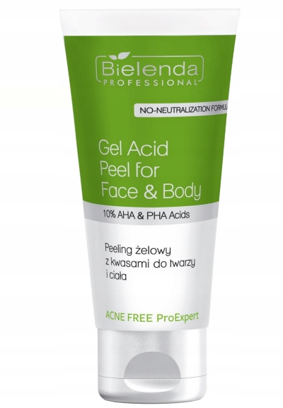Bielenda Acne Free Pro Expert Gelový peeling na obličej a tělo s kyselinami 150 m