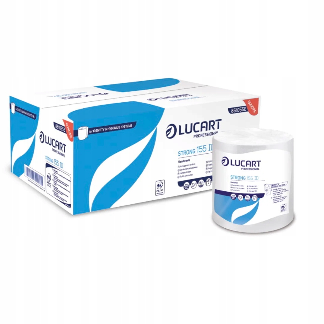 Lucart Strong 155 ID – Ručník v roli, 2 vrstvy, 155 m, celulóza – 6 rolí