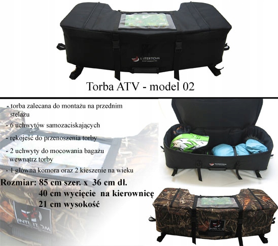 TORBA KUFER NA QUAD QUADA przód mapnik INTERTOM Producent Intertom