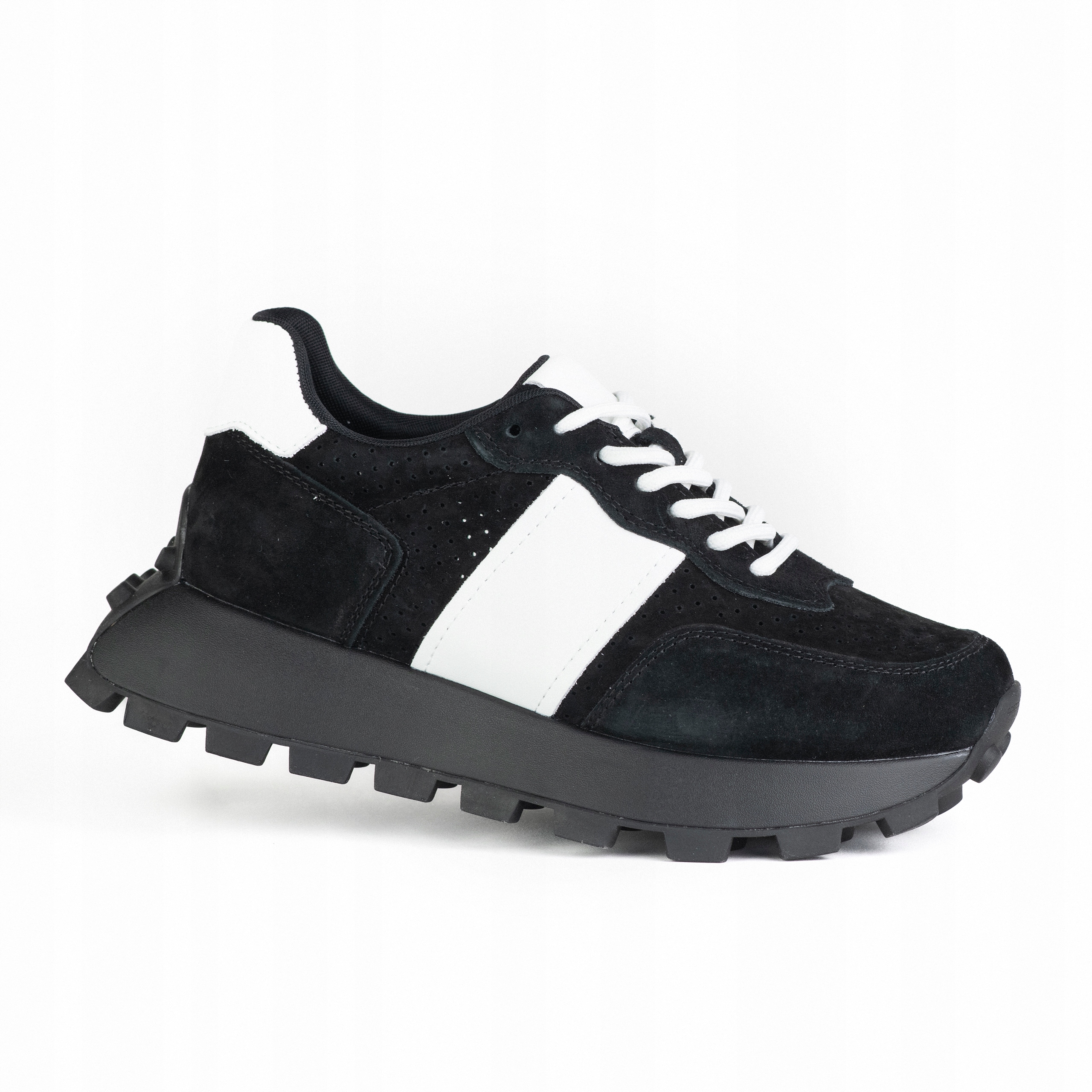 Sportovní dámské tenisky Goodin GD-XF-241 kůže ažurová černá krémová 36