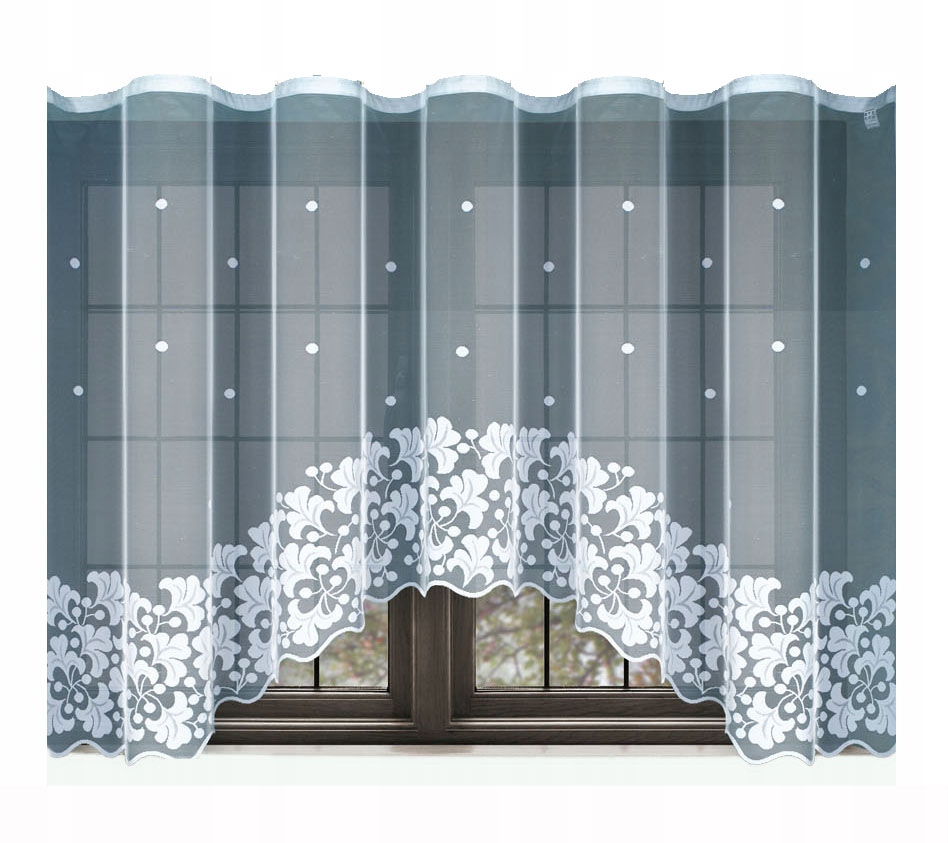 Mg Záclona 25251 žakárová oblouková záclona 400x140 cm s řasící stuhou pol