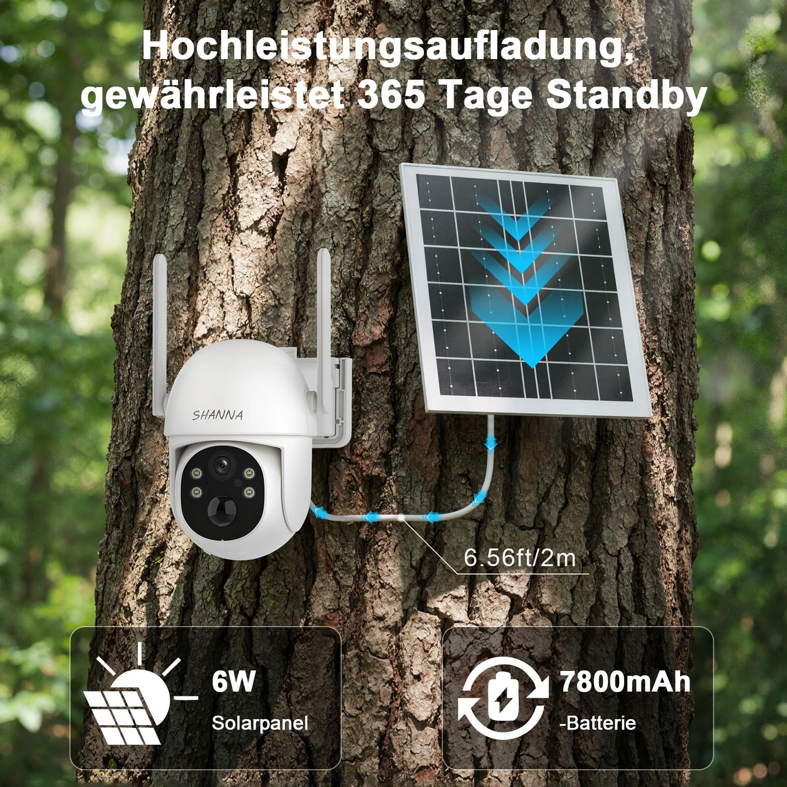 4G LTE Kamera Z eSIM 2K Bez WiFi 7800mAh Nocna Wizja Solar IP66 Audio — miniatura 4