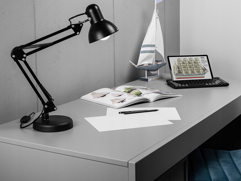 Lampka biurkowa kreślarska E27 LED + uchwyt klips SuperLED Marka SuperLED
