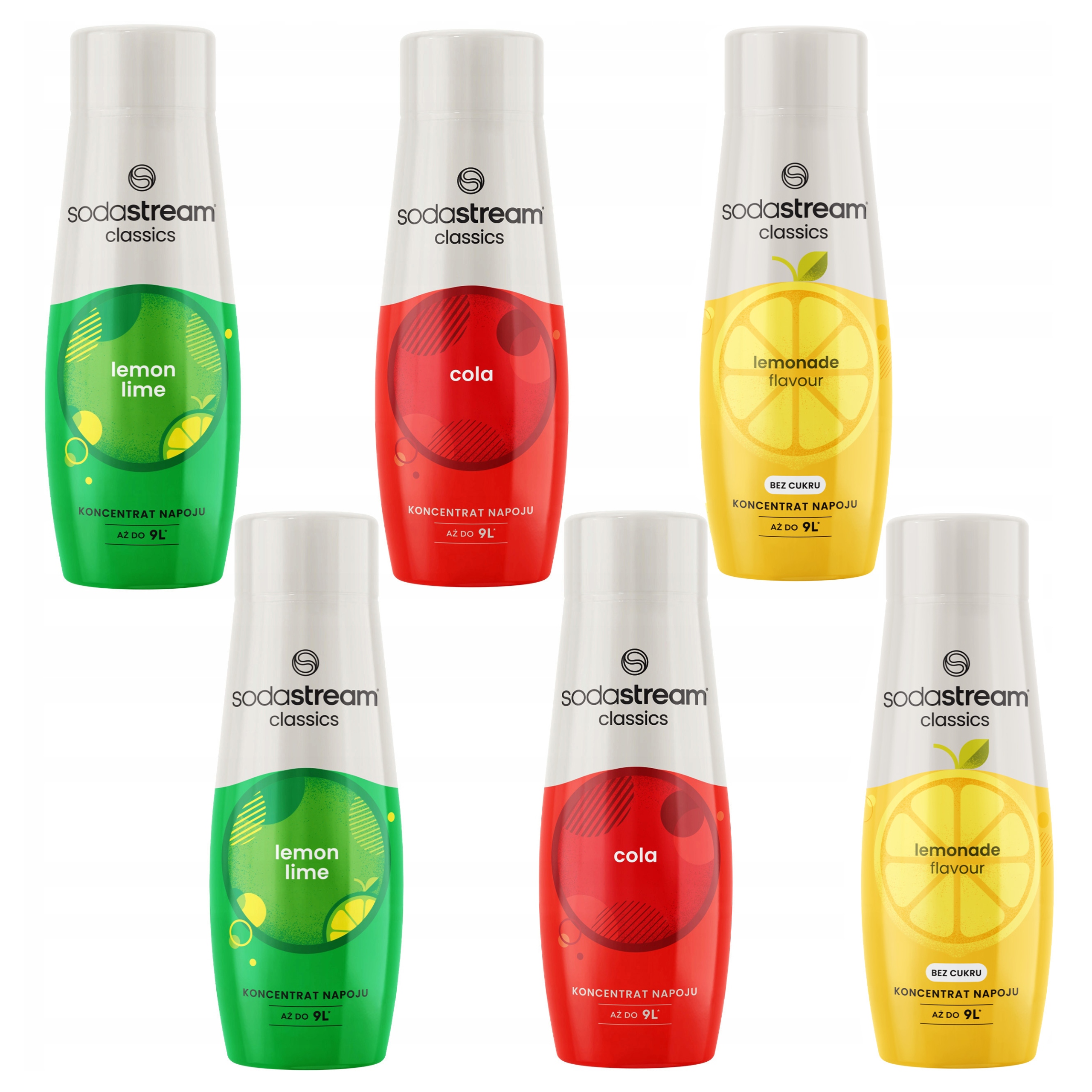 Sodastream Zestaw koncentratów Cytryna Limonka Cola Lemoniada Bez Cukru