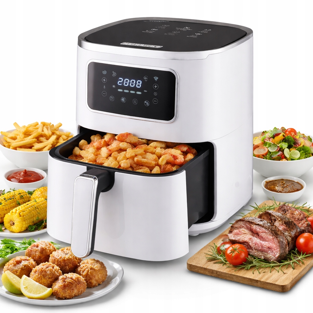 Fritéza Bez Tuku Air Fryer 5L Horkovzdušná Fritéza 1450W Heinrich's 8216