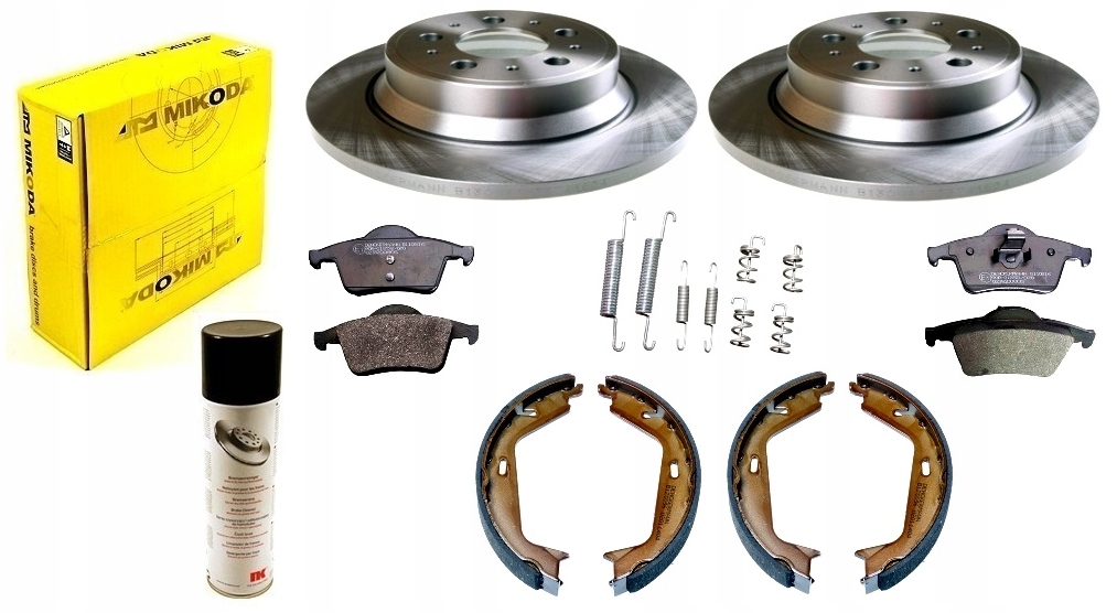 tarcze klocki szczęki sprężynki VOLVO S60 I S80 V70 XC70 2000-2010 TYŁ KPL