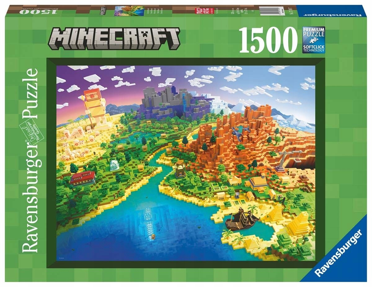 Ravensburger Puzzle 1500e World of Minecraft 17189
