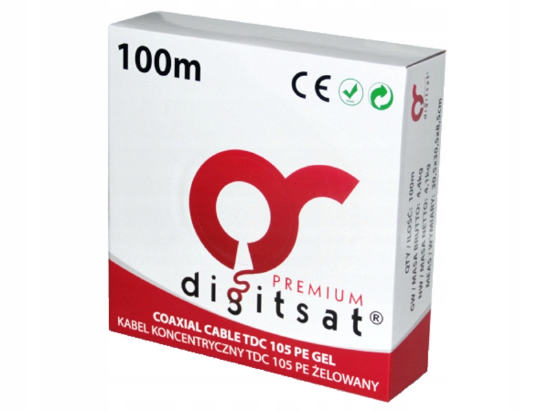 Kabel koncentryczny Digitsat Premium Tdc 105 Pe Gel 100 m