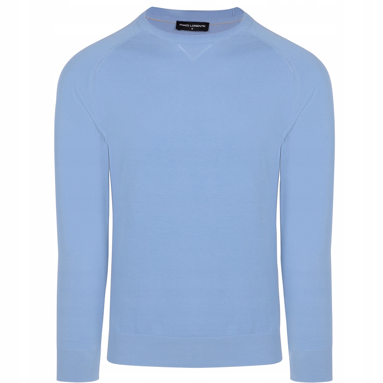 Modrý pánský svetr s výstřihem do V 100% bavlna Pako Lorente vel XL
