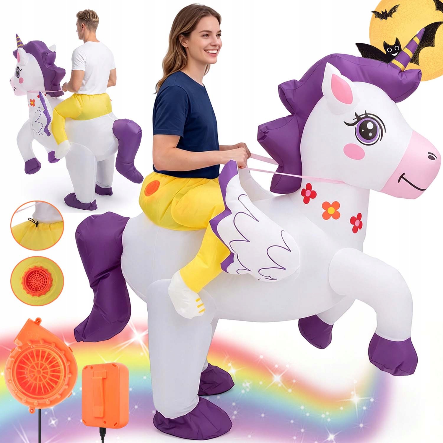 Nafukovací Převlek Kostým Jednorožec Kostým Unicorn Karneval Cosplay