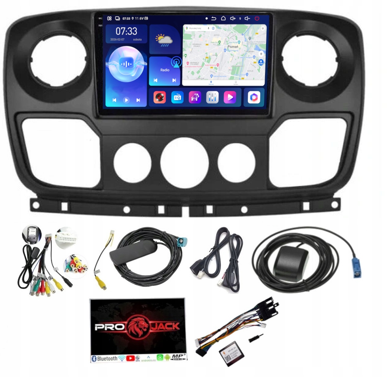 Android Rádio Navigácia Opel Movano 2010-2022 Carplay Wifi 6/128GB Sim