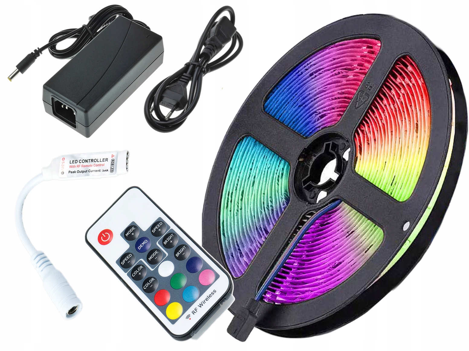 

Zestaw 5M 300LED Pilot Radiowy Taśma Rgb 5050 60/M