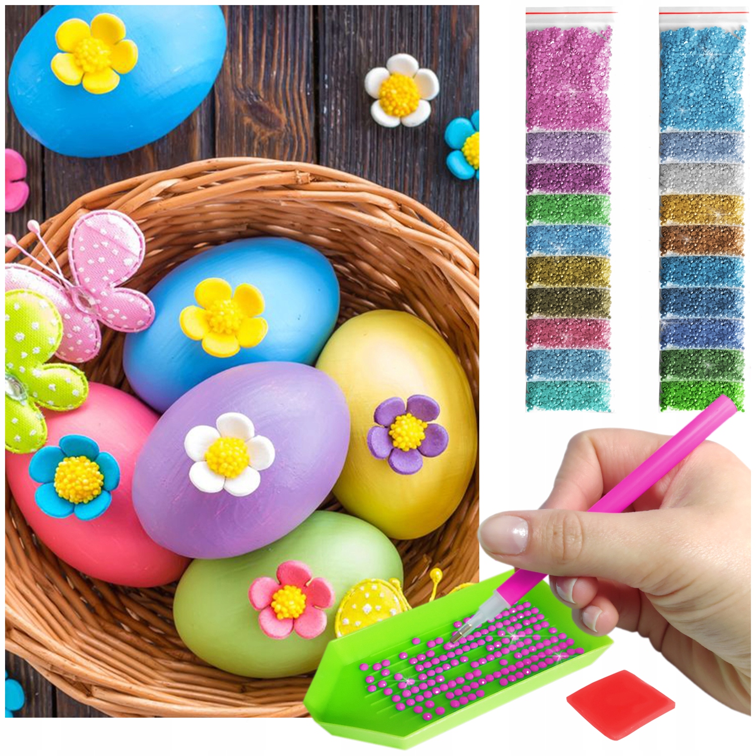 Diamantová výšivka Na Velkánoc 5D Velká 60x40cm