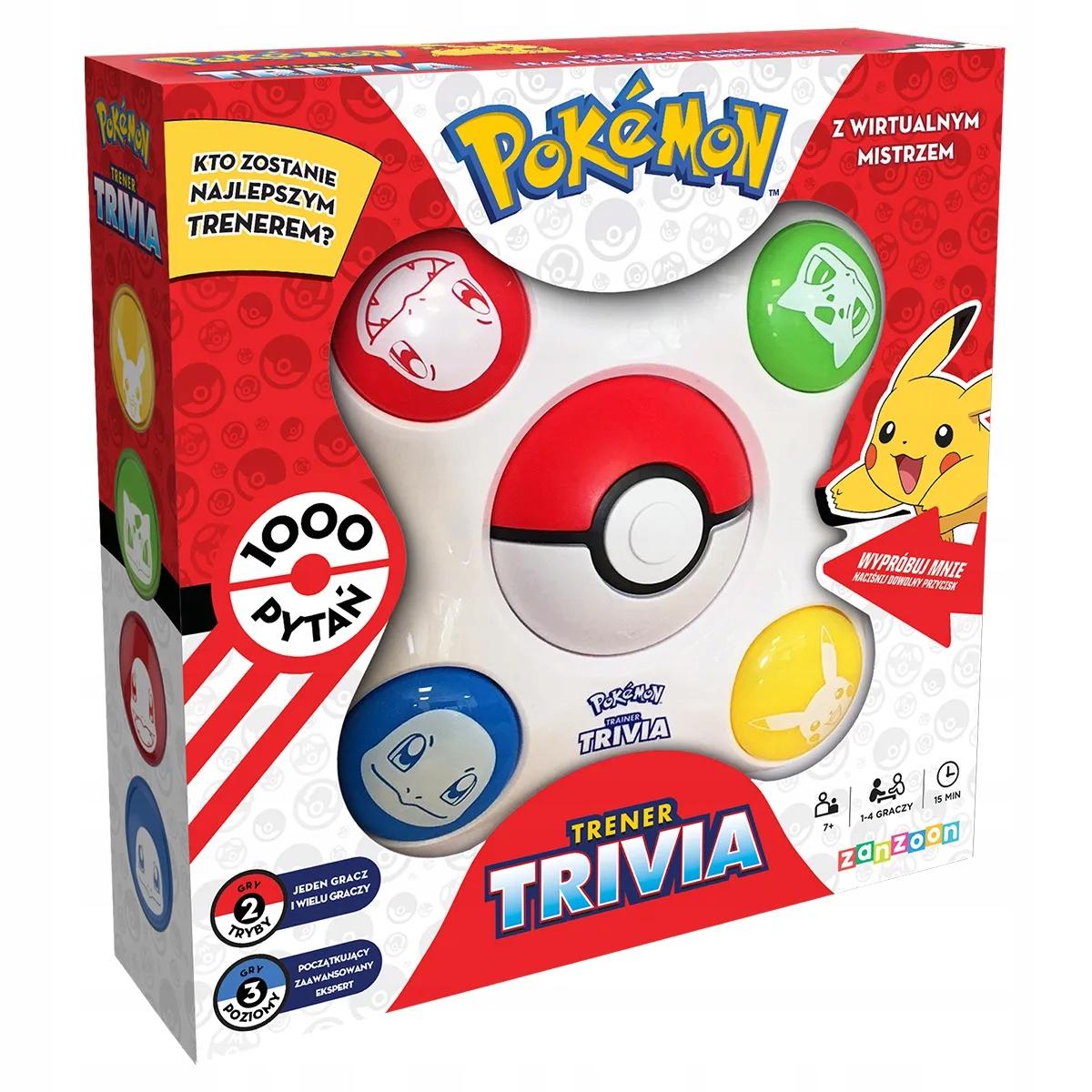 Pokemon Trener Pokemonów Trivia Zanzoon - 3 Poziomy Gry - 1000 Pytań