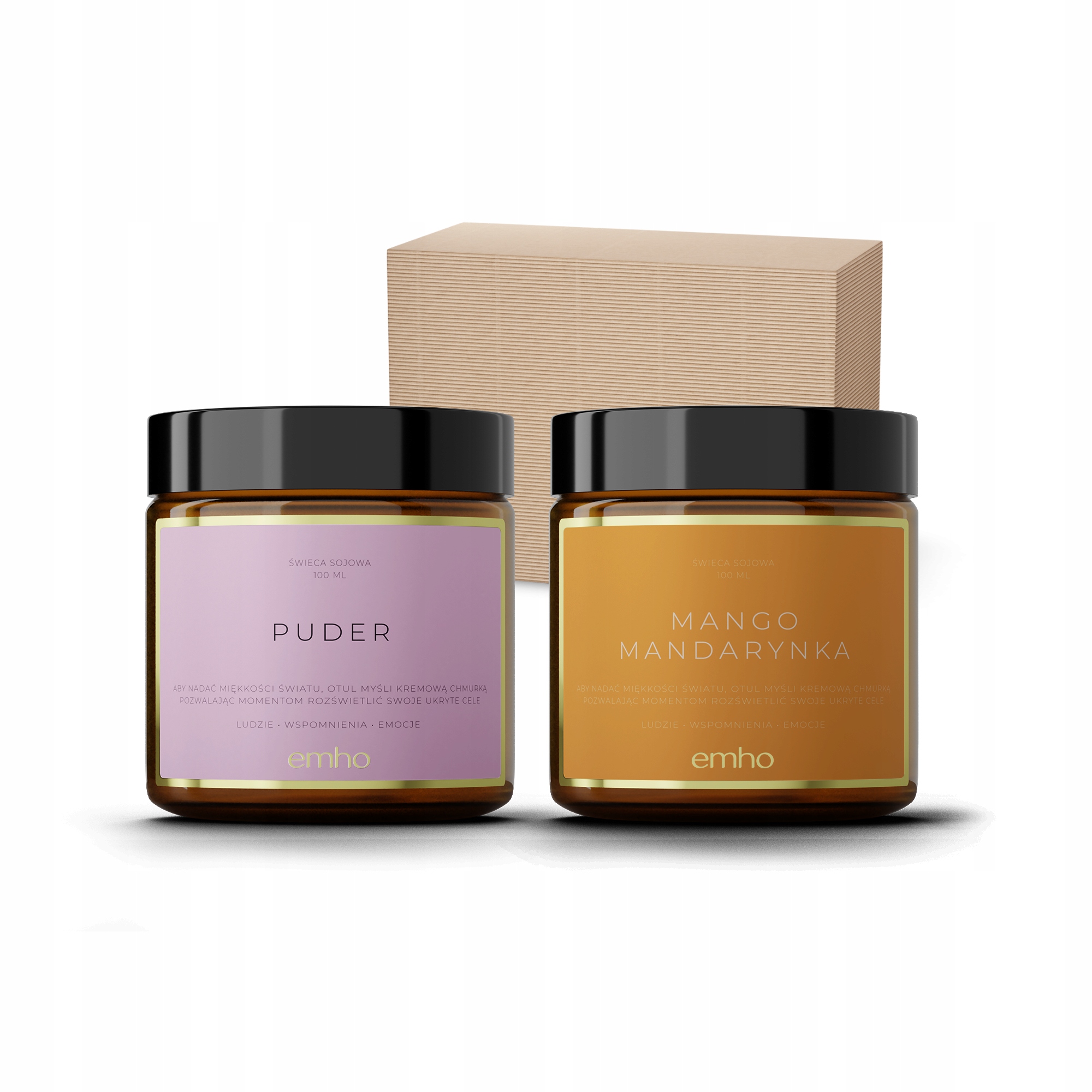 Dárková sada Sójové svíčky Puder Mango