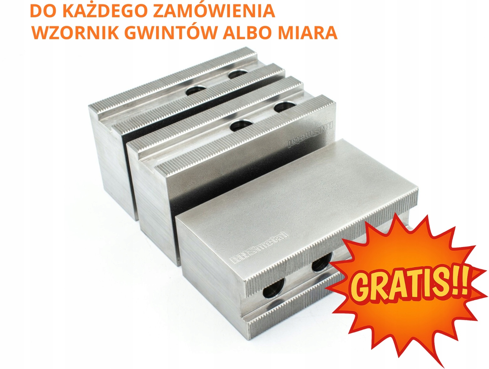 Szczęki Tokarskie Miękkie 210 A Dł 95 x Sze 40 x Wys 80 1,5x60°