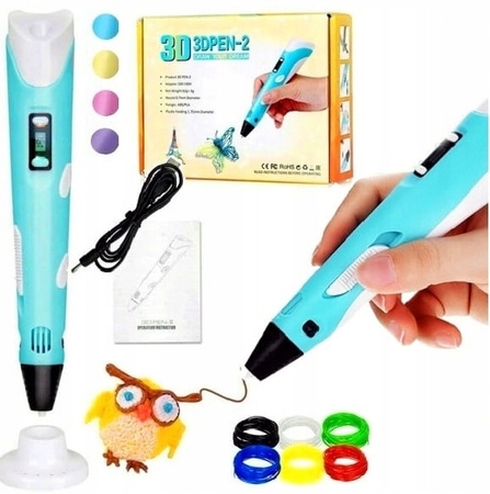 DŁUGOPIS DRUKARKA 3D PEN WKŁADY do drukowania obrazków dla dzieci