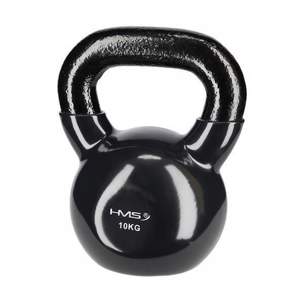 KNV10 BLACK KETTLEBELL ŻELIWNY POKRYTY WINYLEM HMS Stan opakowania oryginalne