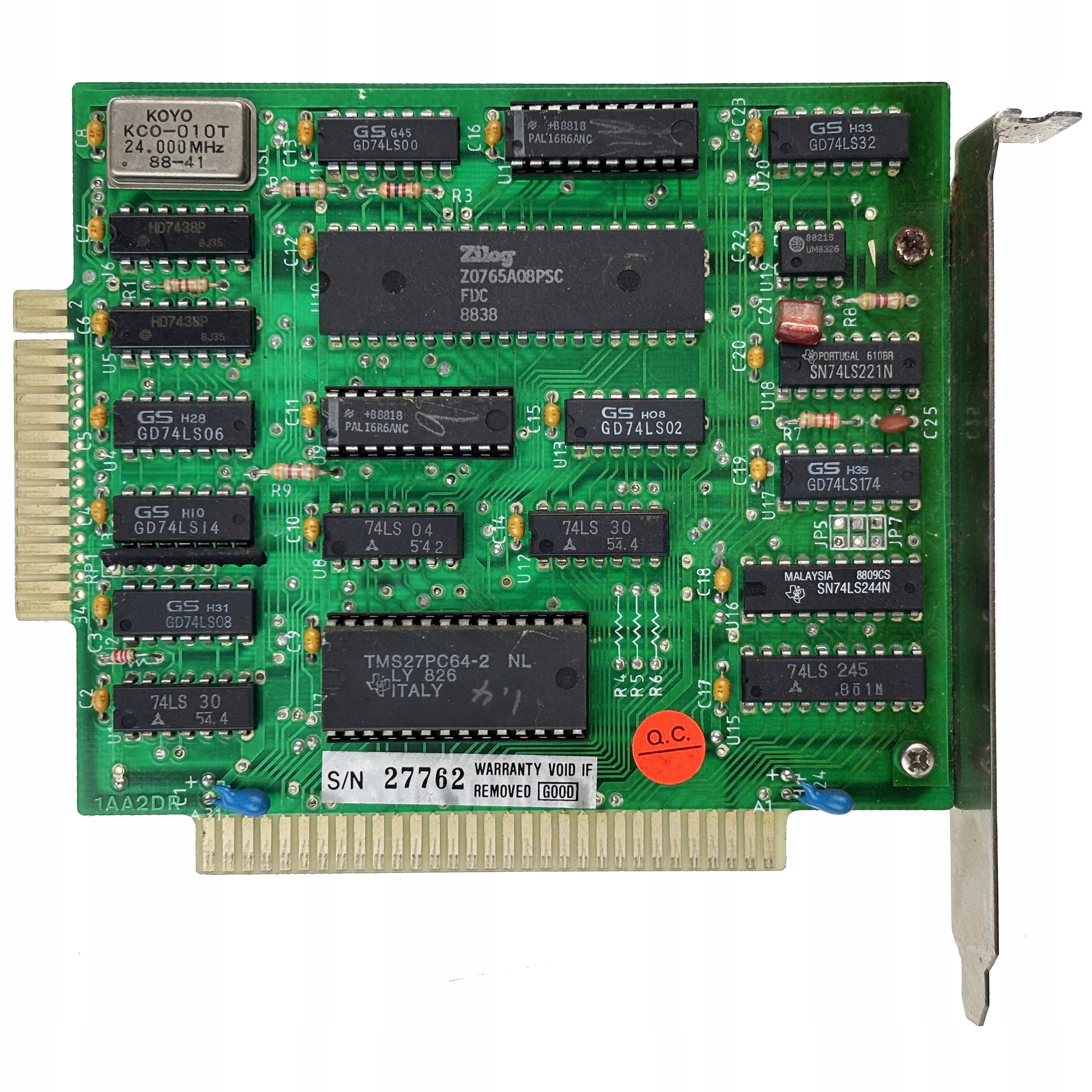 ISA 8 BIT ZILOG AAA2DR 100% OK ŮbY
